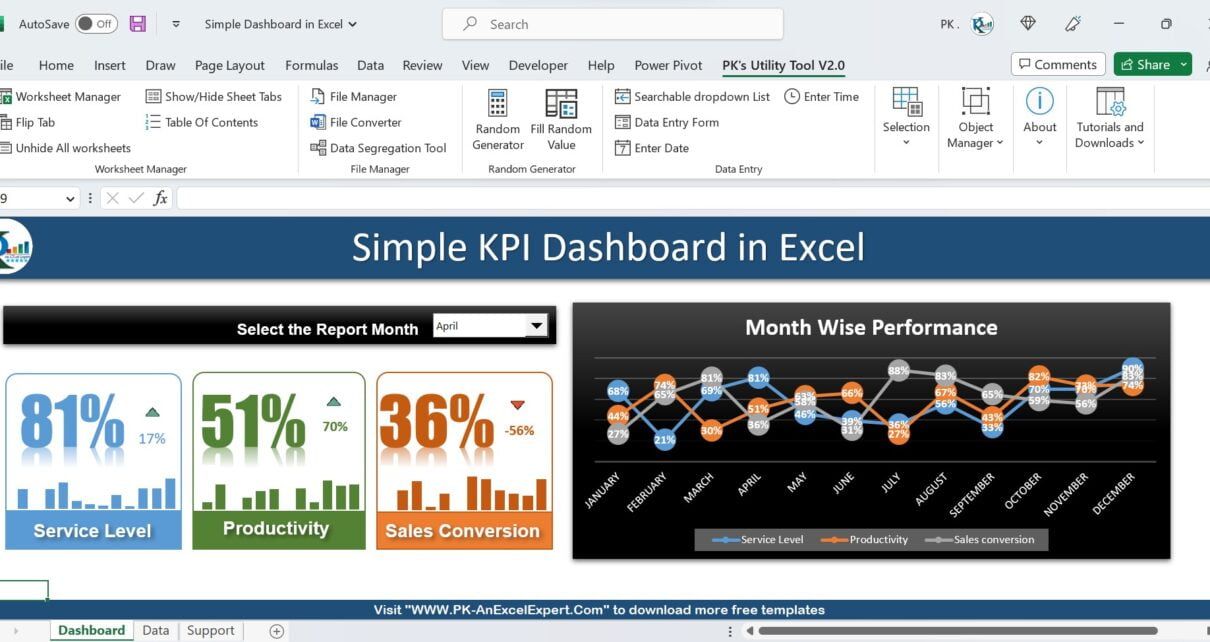 Simple Dashboard in Excel