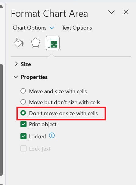 Don't move or size with cells