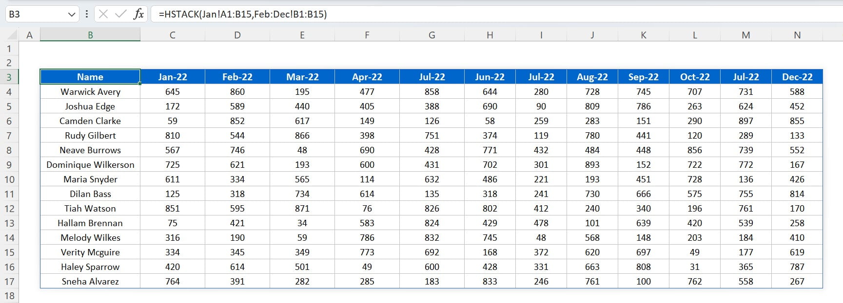 Combining Data from Multiple Sheets