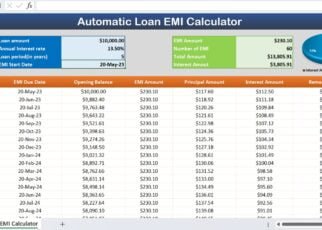 Automatic EMI Calculator