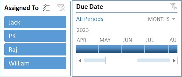 Slicers and Timelines