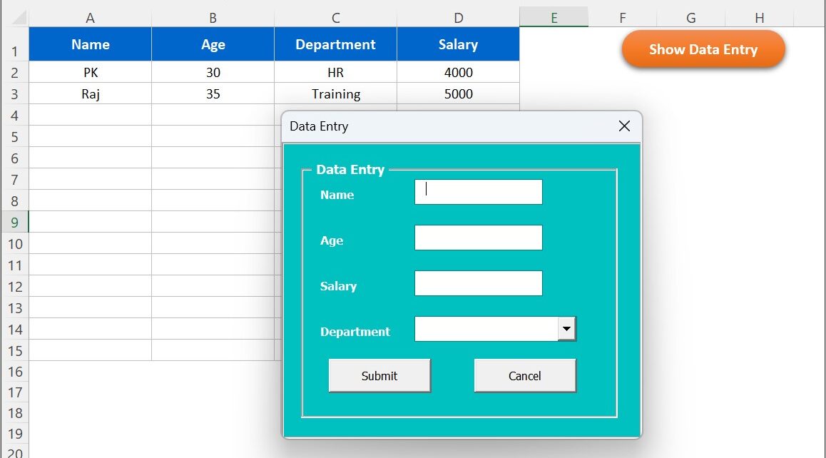 Data Entry form using Chat GPT