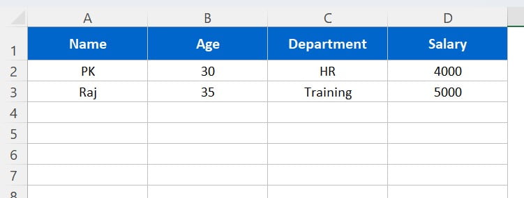 Data Worksheet