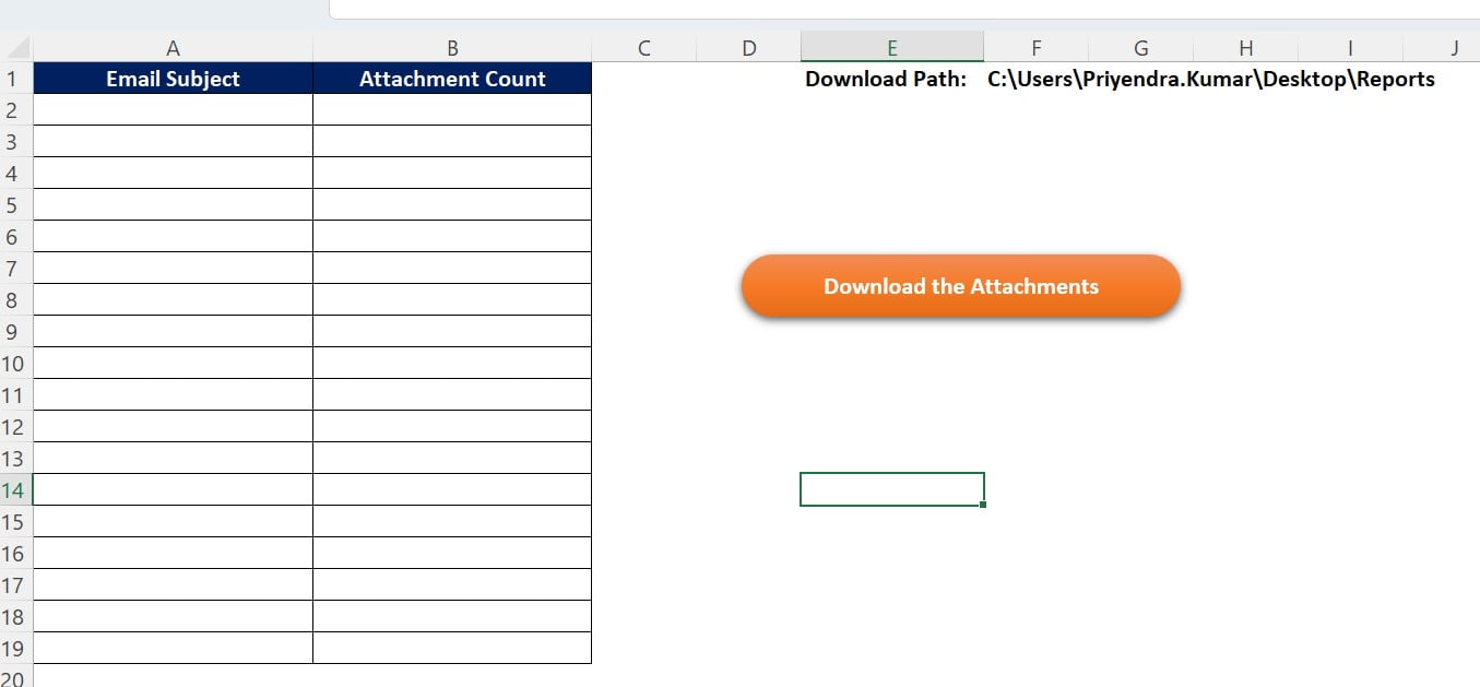 Download attachments form multiple emails