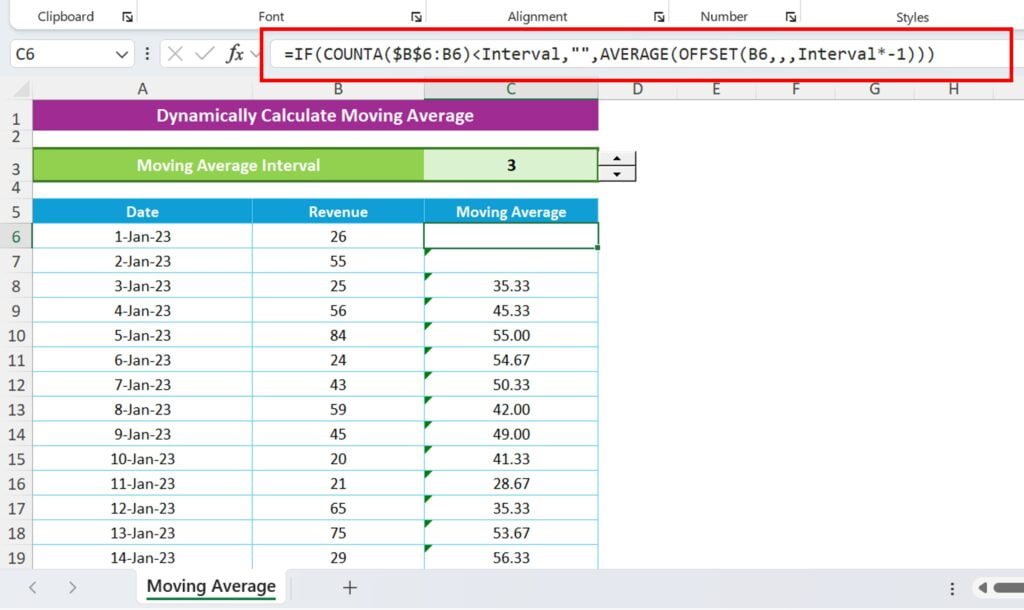 Dynamic Moving Average 1 Pk An Excel Expert Dynamic Moving Average 1 Pk An Excel Expert