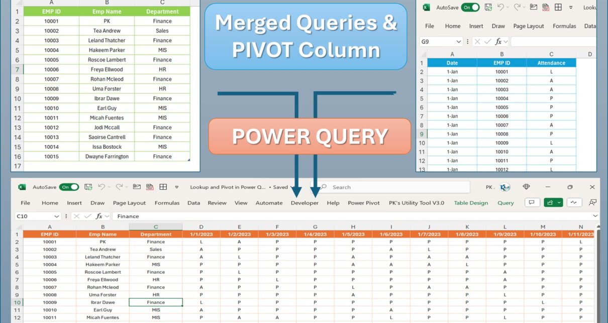 Lookup and Pivot in Power Query