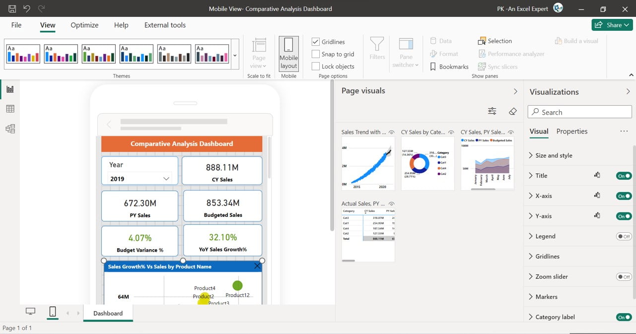 Mobile Layout View in Power BI