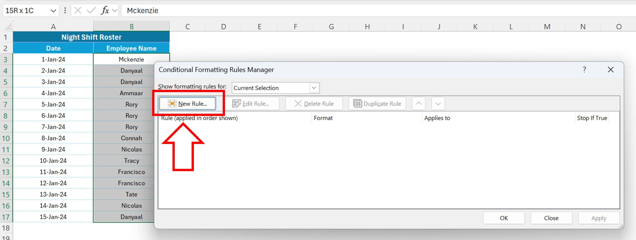 Conditional Formatting Rules Manager