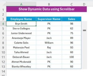Show Data Dynamically using Scroll