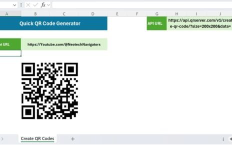 Quick QR code Generator in Excel