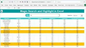 Magic Search and Highlight in Excel