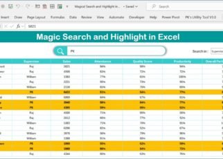 Magic Search and Highlight in Excel