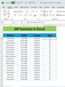 How to use INT function in Excel with Examples - PK: An Excel Expert