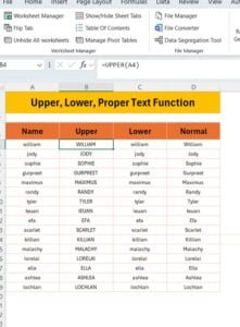 Upper Lower Proper Text Function in Excel with Examples - PK: An Excel ...