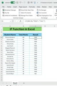 Use IF Function in Excel with Examples - PK: An Excel Expert