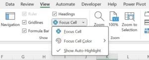 New Feature Focus Cell in Microsoft Excel - PK: An Excel Expert