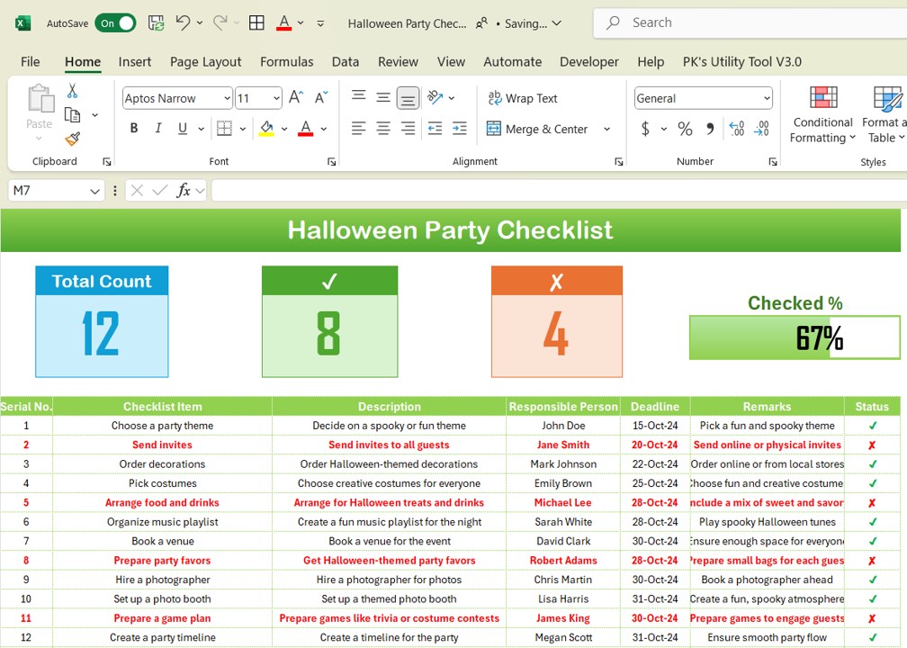 Halloween Party Checklist