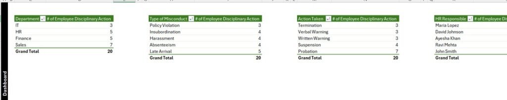 Employee Disciplinary Action Tracker in Excel - PK: An Excel Expert
