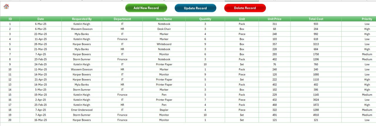 Smart Data Entry Sheet