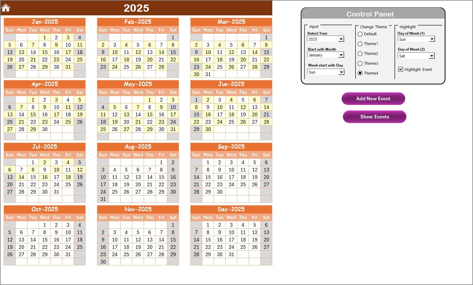Annual View Sheet