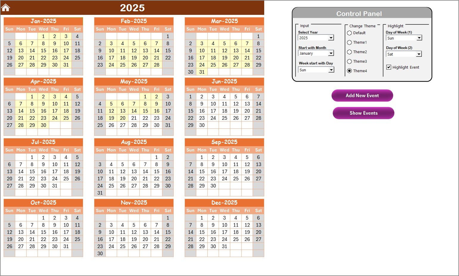 Annual View Sheet