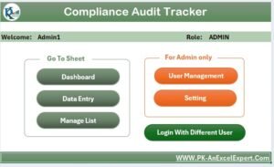 Compliance Audit Tracker in Excel - PK: An Excel Expert