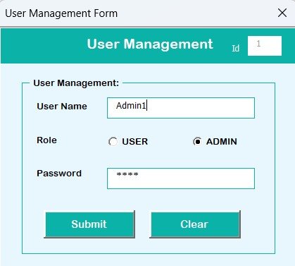 User Management Screen
