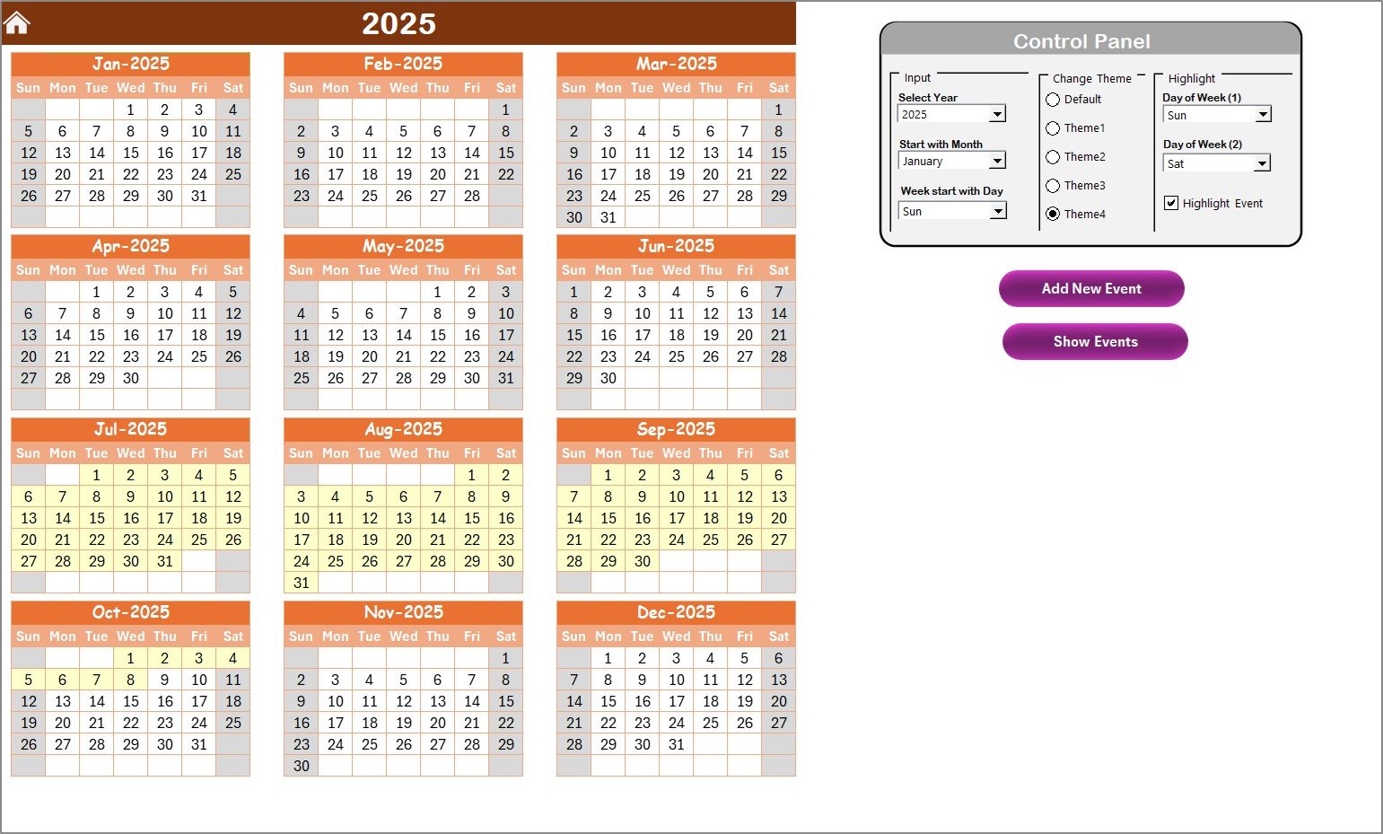 Annual View Sheet