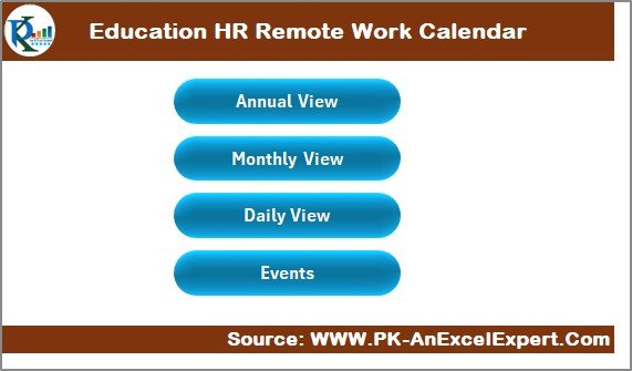 Education HR Remote Work Calendar