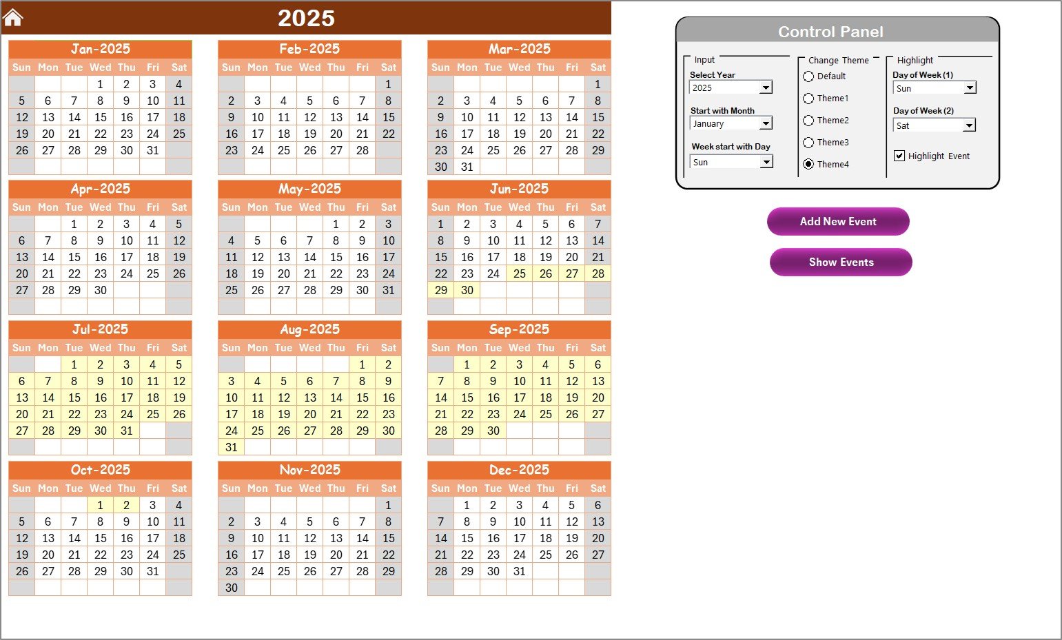Annual View Sheet