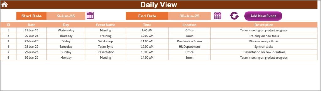 Education HR Remote Work Calendar in Excel - PK: An Excel Expert