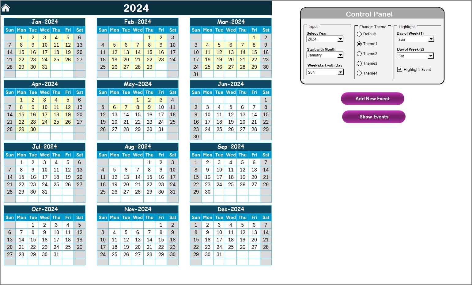 Annual View Sheet