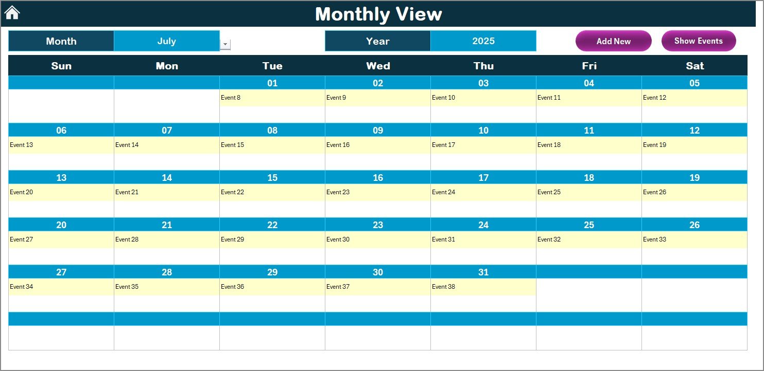 Monthly View