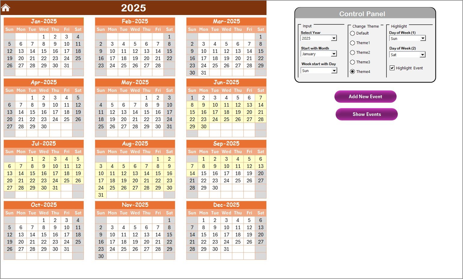 Annual View Sheet