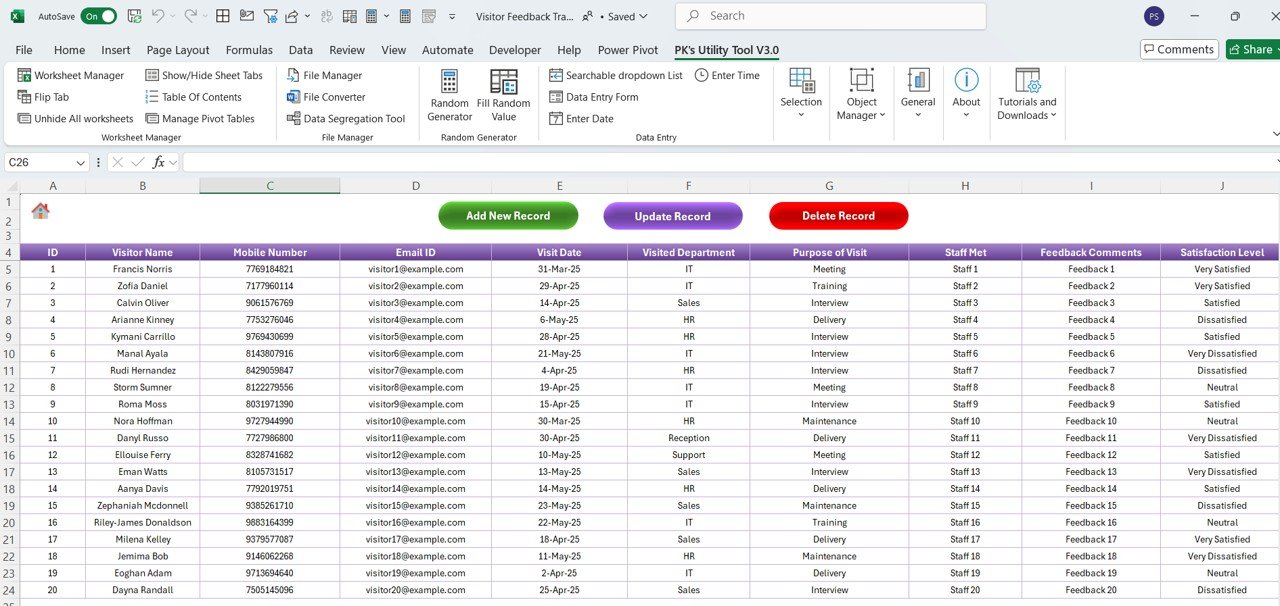 Data Entry Sheet
