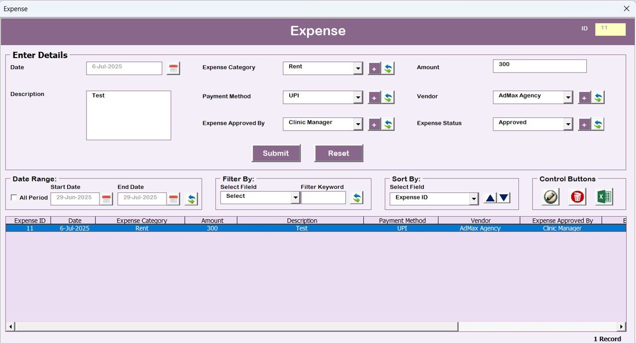 Expense Tracking