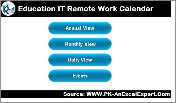 Education IT Remote Work Calendar
