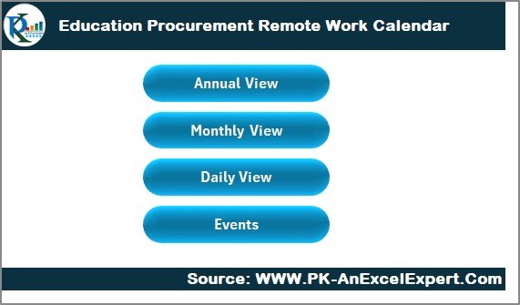 Education Procurement Remote Work Calendar