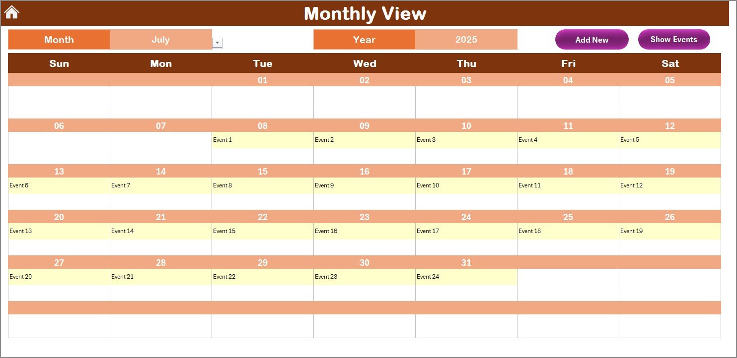 Monthly View