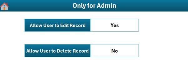Settings Sheet