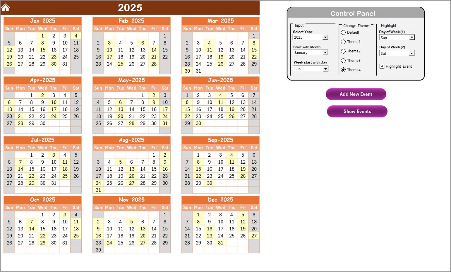  Annual View Sheet Tab