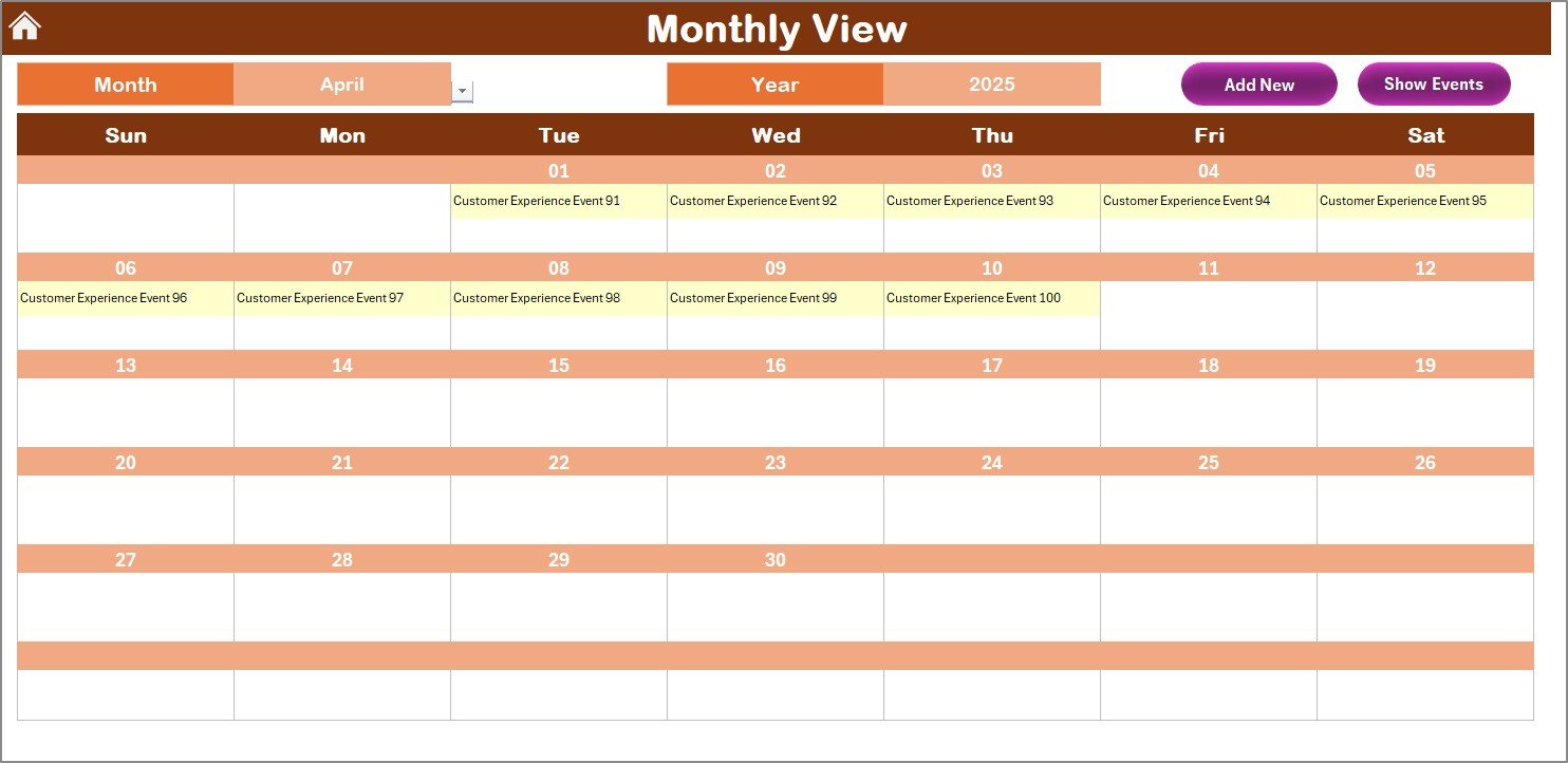  Monthly View