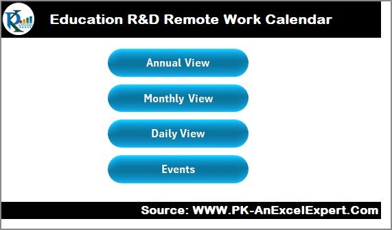 Education R&D Remote Work Calendar