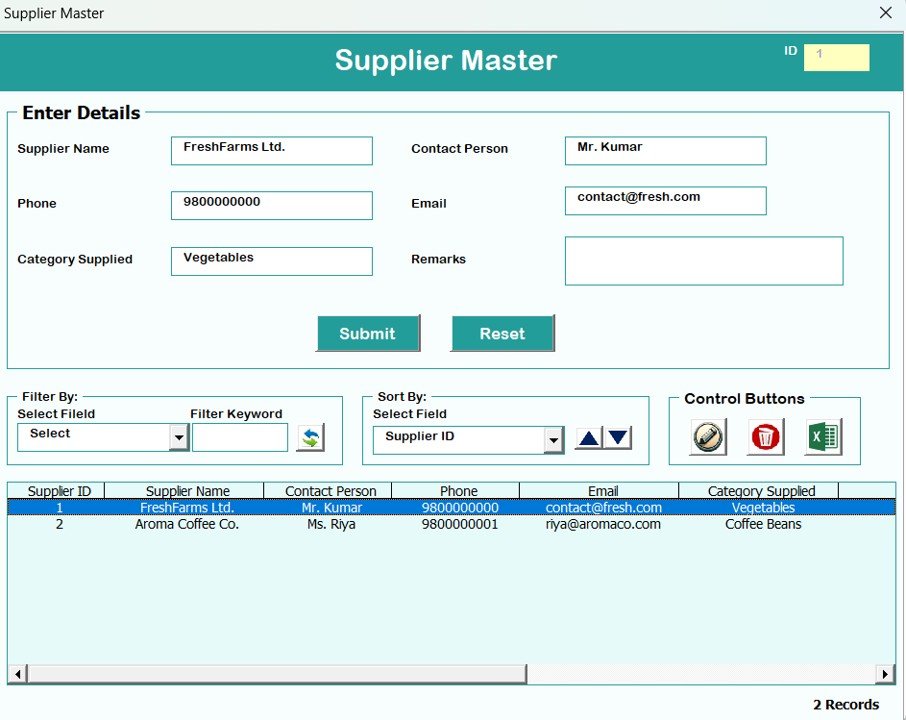 Supplier Master