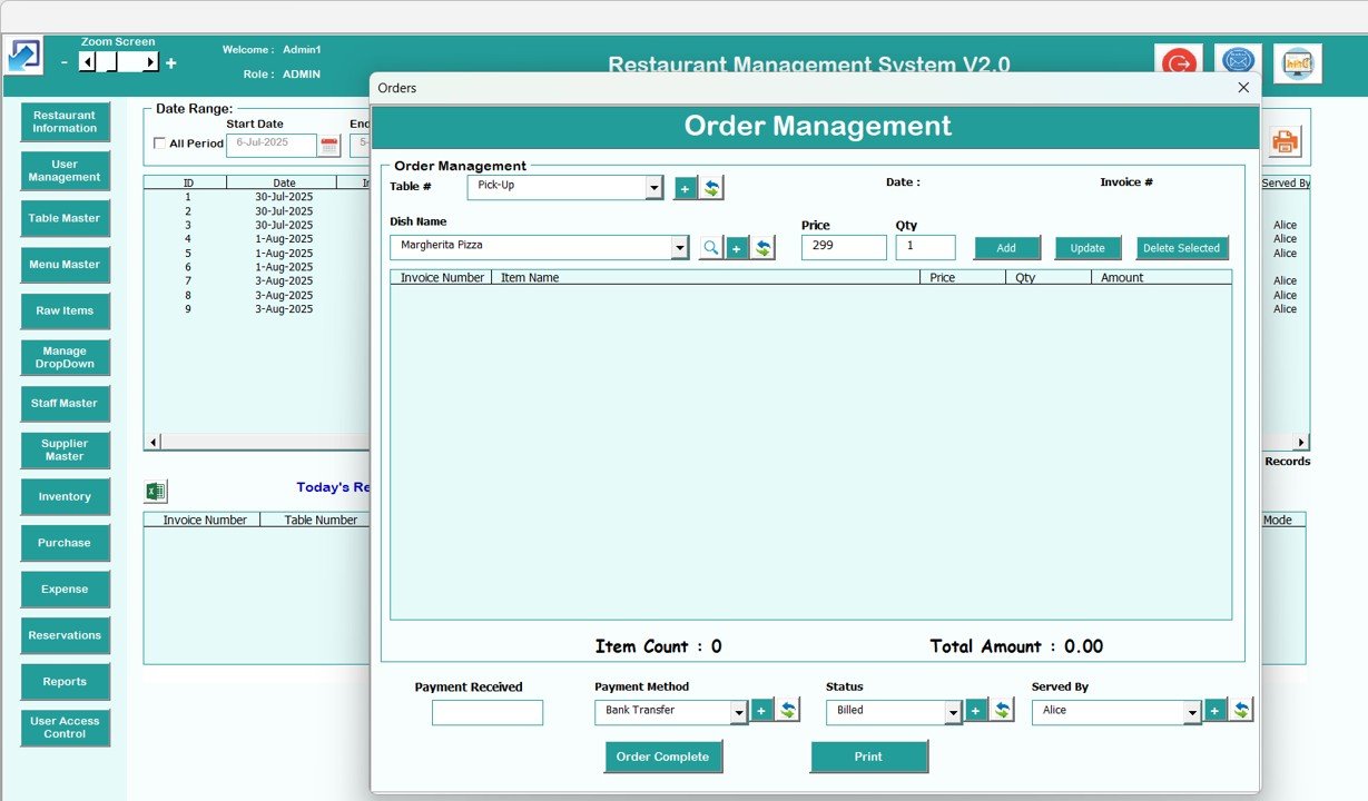 Order Management