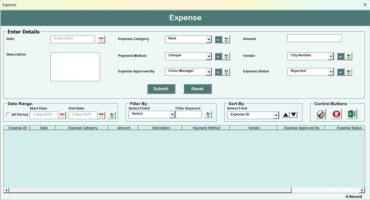 Expenses Form