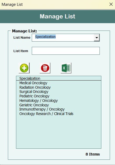 Manage List