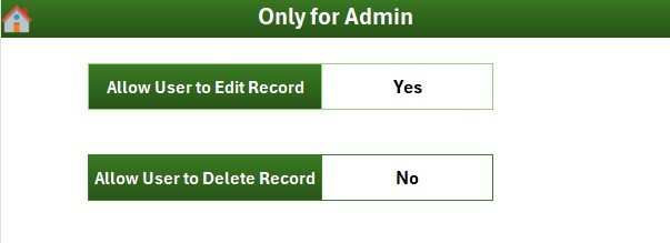 Settings Sheet