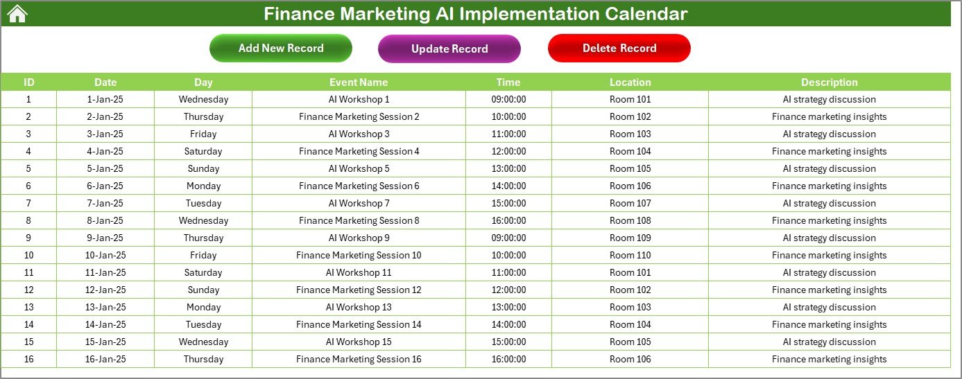 Events Sheet Tab