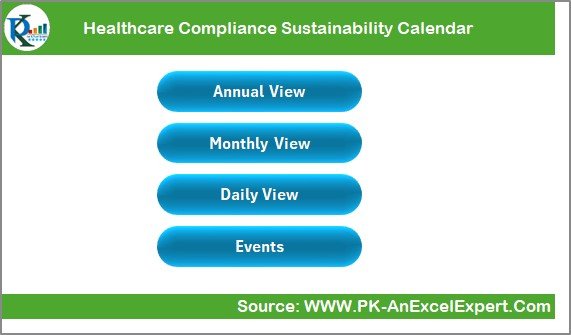 Healthcare Compliance Sustainability Calendar in Excel